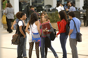 International students in the campus