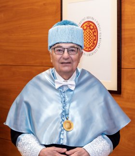 Carlos Martínez Shaw durant la seva investidura com a doctor honoris causa per la URV