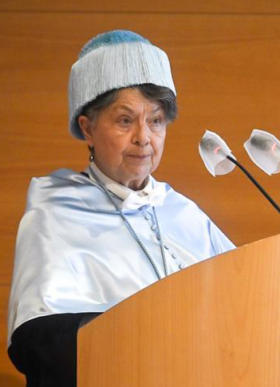 Marina Subirats during her investiture as honorary doctor by URV