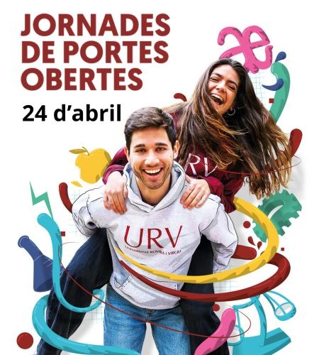 cartell amb l'anunci de les dates de les jornades de portes obertes de la urv 2026: 21 de febrer i 24 d'abril